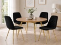 Krzesło tapicerowane TRIO VELVET BLACK GOLD