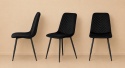 Krzesło tapicerowane TRIO VELVET BLACK