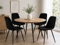 Krzesło tapicerowane TRIO VELVET BLACK