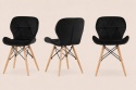 Krzesło tapicerowane VASTO WOOD BLACK VELVET