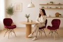 Krzesło tapicerowane VASTO WOOD BURGUNDY VELVET