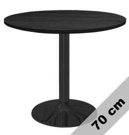 Stół okrągły VICTORY BLACK WOOD 70 cm SMOKE II GATUNEK