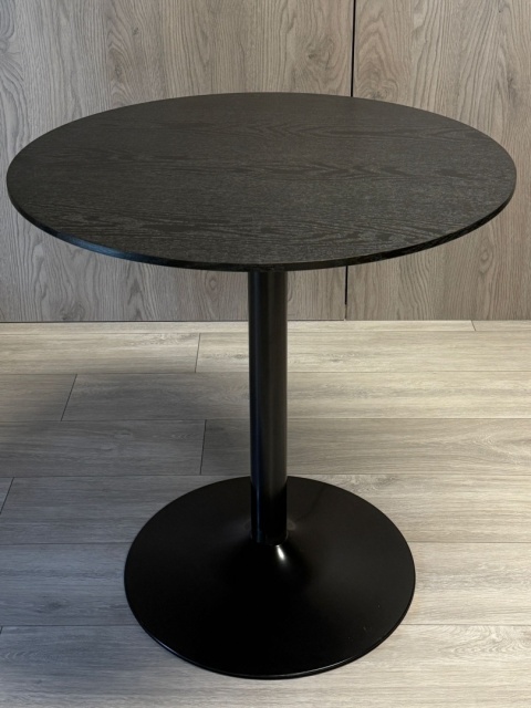 Stół okrągły VICTORY BLACK WOOD 70 cm SMOKE II GATUNEK