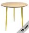 Stół okrągły VINCI LIGHT WOOD 70 cm GOLD II GATUNEK