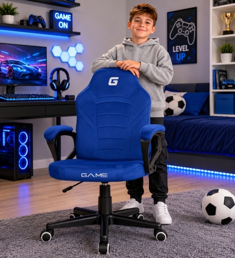 Fotel obrotowy do biurka MARIO ALCANTARA BLUE
