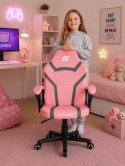 Fotel obrotowy do biurka MARIO ALCANTARA PINK + GREY