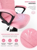 Fotel obrotowy do biurka MARIO ALCANTARA PINK + WHITE