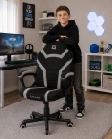 Fotel obrotowy do biurka MARIO BLACK + DARK GREY