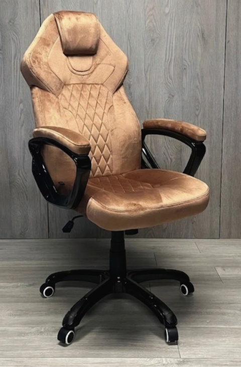 Fotel obrotowy do biurka SPIDER BROWN ALCANTARA
