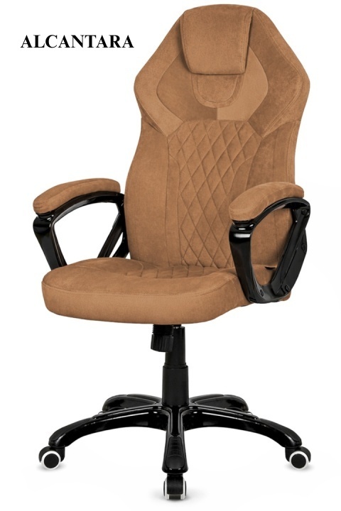 Fotel obrotowy do biurka SPIDER BROWN ALCANTARA