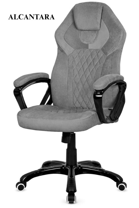 Fotel obrotowy do biurka SPIDER GREY ALCANTARA