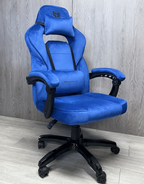 Fotel obrotowy do biurka TITAN BLUE ALCANTARA BASIC