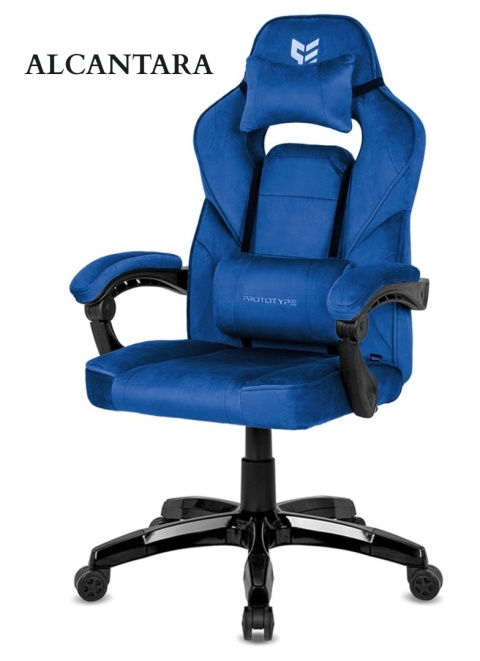 Fotel obrotowy do biurka TITAN BLUE ALCANTARA BASIC