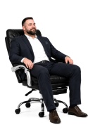 Fotel obrotowy do gabinetu WAILOR BLACK LEATHER PRO