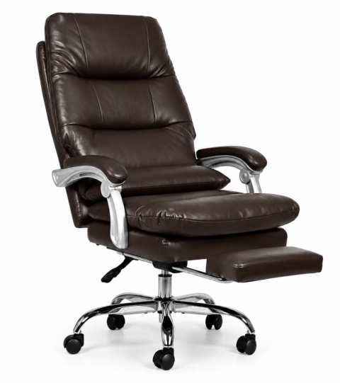 Fotel obrotowy do gabinetu WAILOR BROWN LEATHER PRO