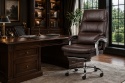 Fotel obrotowy do gabinetu WAILOR BROWN LEATHER PRO