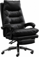 Fotel obrotowy do gabinetu WALIOR BLACK LEATHER PRO