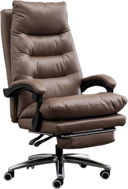 Fotel obrotowy do gabinetu WALIOR BROWN LEATHER PRO