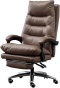 Fotel obrotowy do gabinetu WALIOR BROWN LEATHER PRO