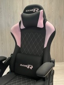 Fotel obrotowy gamingowy DESMO XL PINK FABRIC