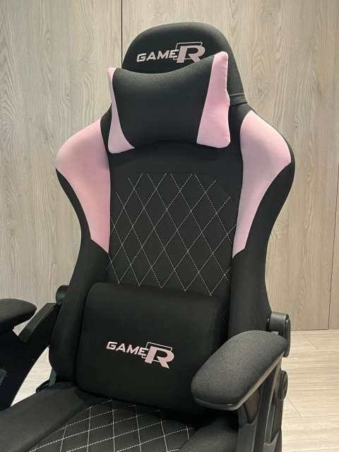 Fotel obrotowy gamingowy DESMO XL PINK FABRIC
