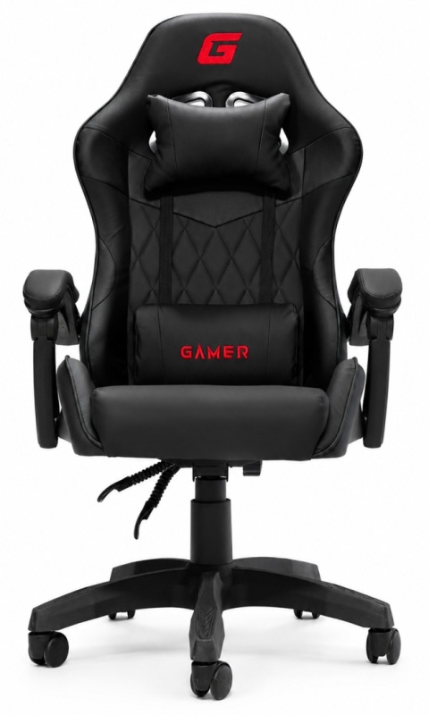 Fotel obrotowy gamingowy EVO PU BLACK XL