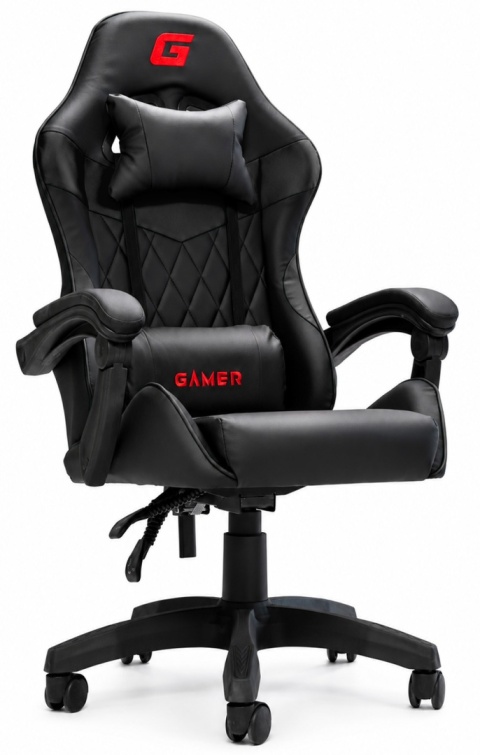 Fotel obrotowy gamingowy EVO PU BLACK XL