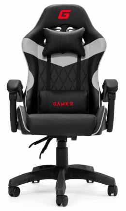 Fotel obrotowy gamingowy EVO PU GREY XL