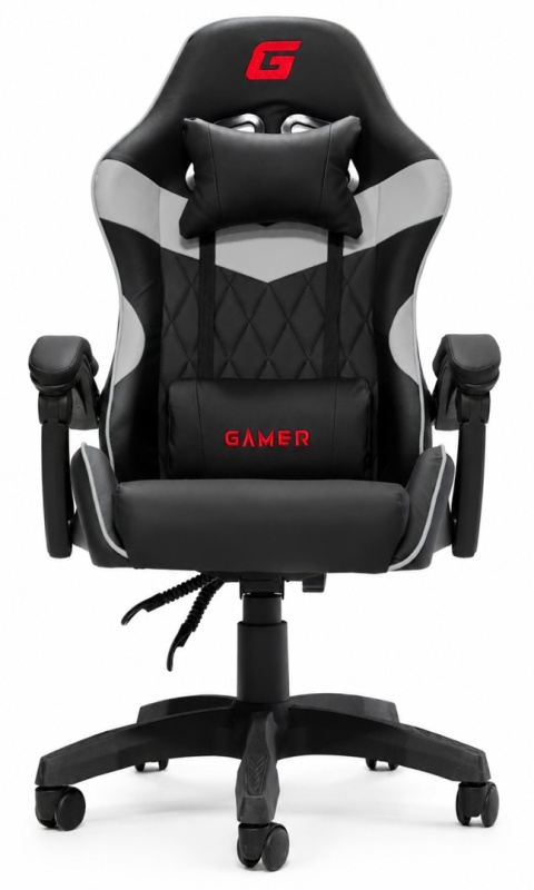 Fotel obrotowy gamingowy EVO PU GREY XL