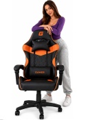 Fotel obrotowy gamingowy EVO PU ORANGE XL