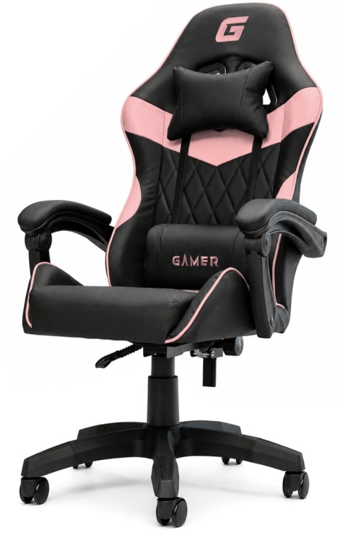 Fotel obrotowy gamingowy EVO PU PINK XL