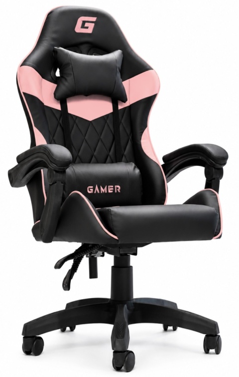Fotel obrotowy gamingowy EVO PU PINK XL