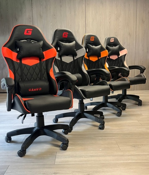 Fotel obrotowy gamingowy EVO PU RED XL
