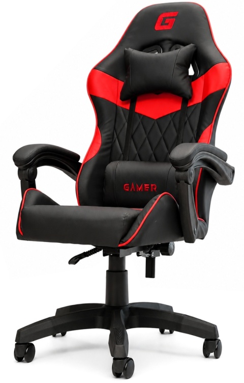 Fotel obrotowy gamingowy EVO PU RED XL