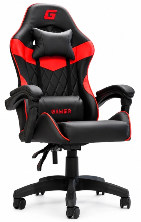 Fotel obrotowy gamingowy EVO PU RED XL