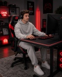 Fotel obrotowy gamingowy EVO PU RED XL