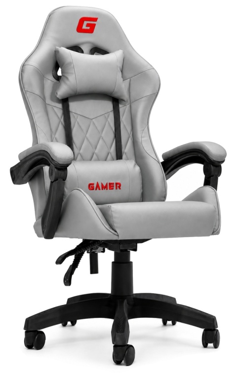 Fotel obrotowy gamingowy EVO PU STONE FULL GREY XL