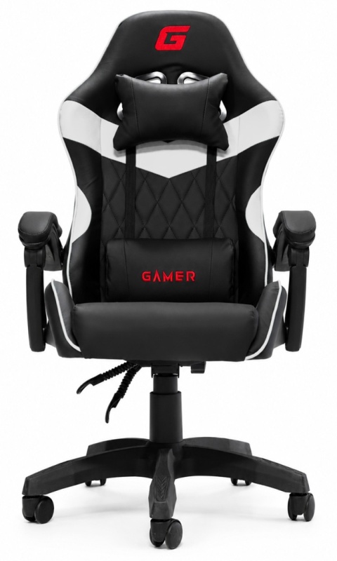Fotel obrotowy gamingowy EVO PU WHITE XL