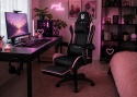 Fotel obrotowy gamingowy XL POKER PRO BLACK + PINK ALCANTARA