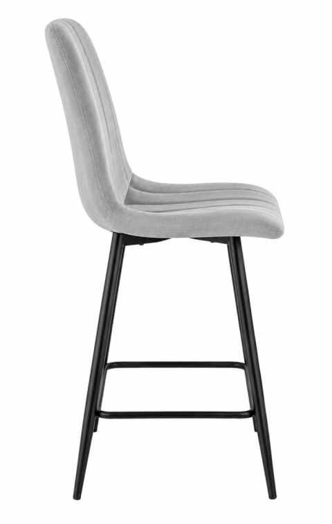 Krzesło barowe AVA AURORA BAR VELVET LIGHT GREY hoker