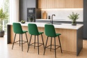 Krzesło barowe AVA AURORA BAR VELVET GREEN hoker