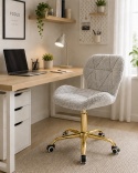 Krzesło obrotowe VASTO OFFICE BARANEK BOUCLE GREY GOLD