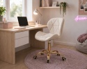 Krzesło obrotowe VASTO OFFICE PU CREAM GOLD