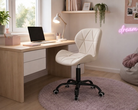 Krzesło obrotowe VASTO OFFICE PU CREAM SMOKE