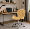 Krzesło obrotowe VASTO OFFICE VELVET BEIGE SILVER