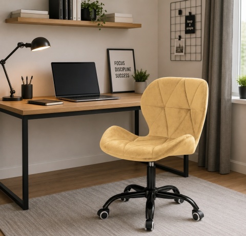 Krzesło obrotowe VASTO OFFICE VELVET BEIGE SMOKE