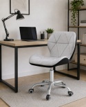 Krzesło obrotowe VASTO OFFICE VELVET BLACK + GREY SILVER