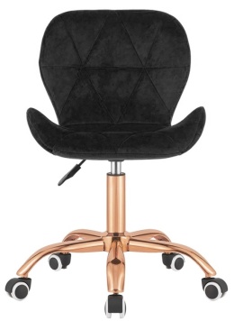 Krzesło obrotowe VASTO OFFICE VELVET BLACK ROSE GOLD OUTLET