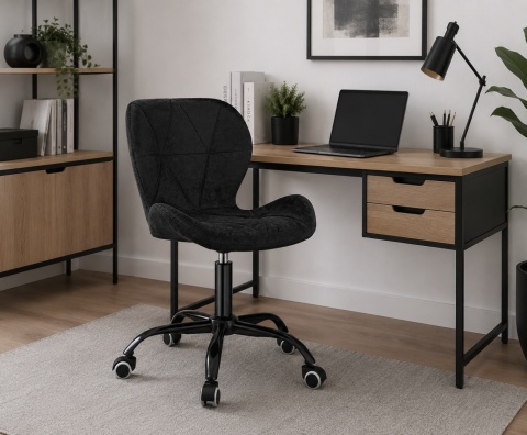 Krzesło obrotowe VASTO OFFICE VELVET BLACK SMOKE