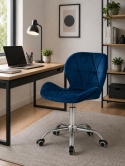 Krzesło obrotowe VASTO OFFICE VELVET BLUE SILVER